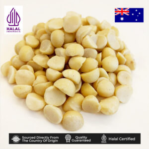 Kacang Macadamia Belah Mentah - Raw Macadamia Halves (Australia) 1Kg