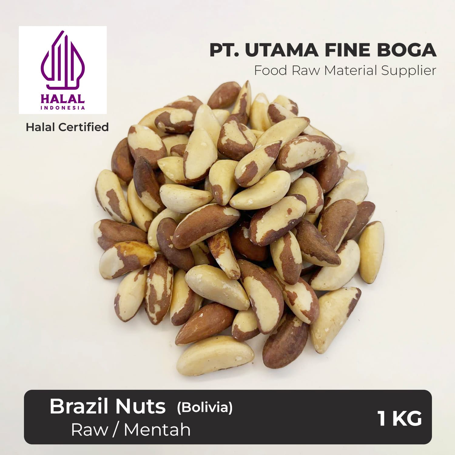 Kacang Brazil Kupas Mentah (Bolivia) 1Kg
