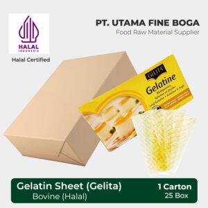 Gelatin Lembar (Gelita) 1 Karton 25 Box
