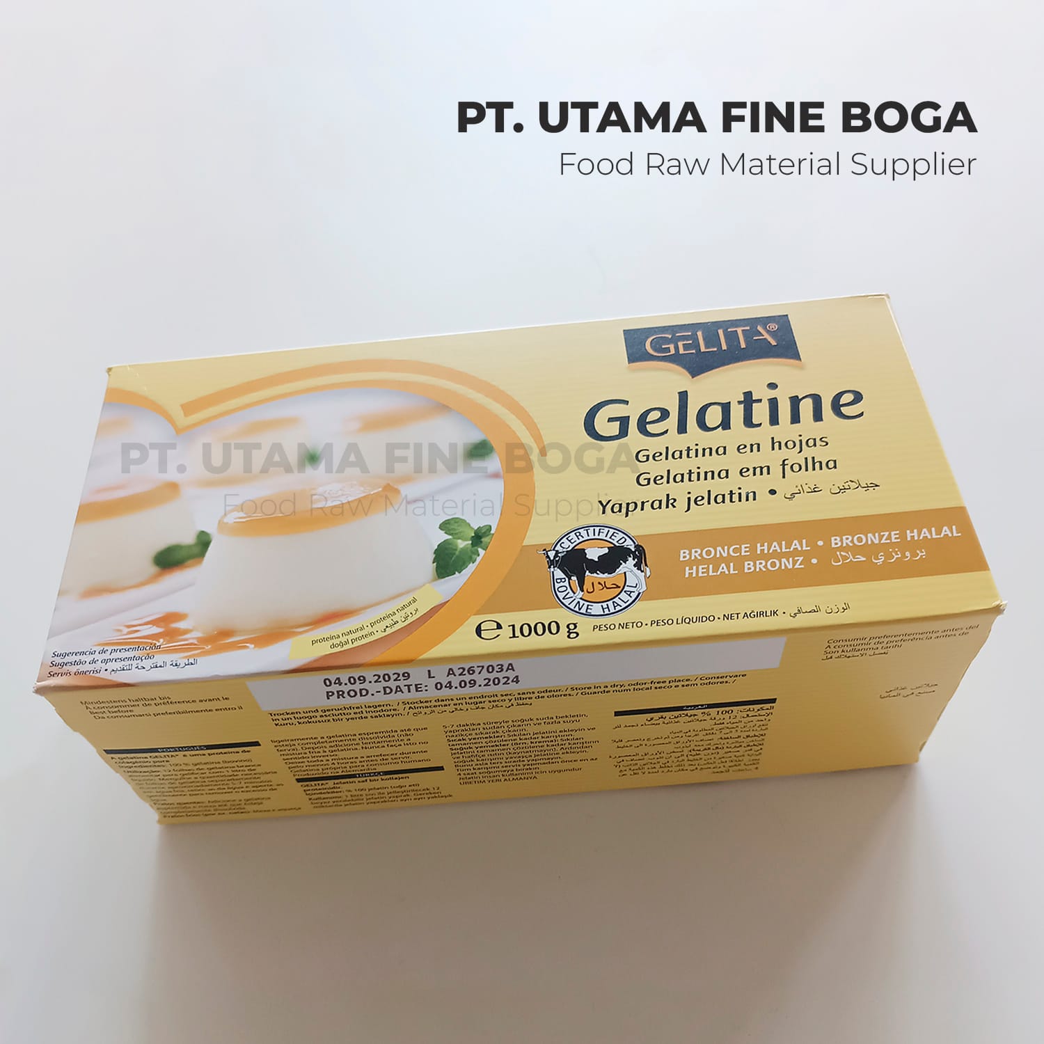 Gelatin Sheet Gelita Lembar (Halal) 1 Box / 1Kg - Gambar 3