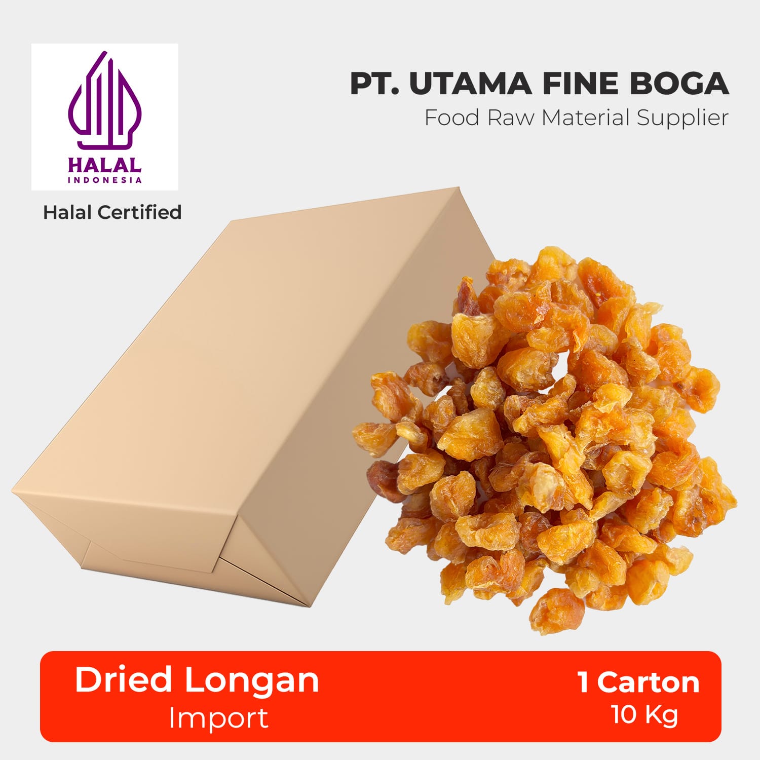 Buah Longan Kering – Impor 1 Karton 10Kg