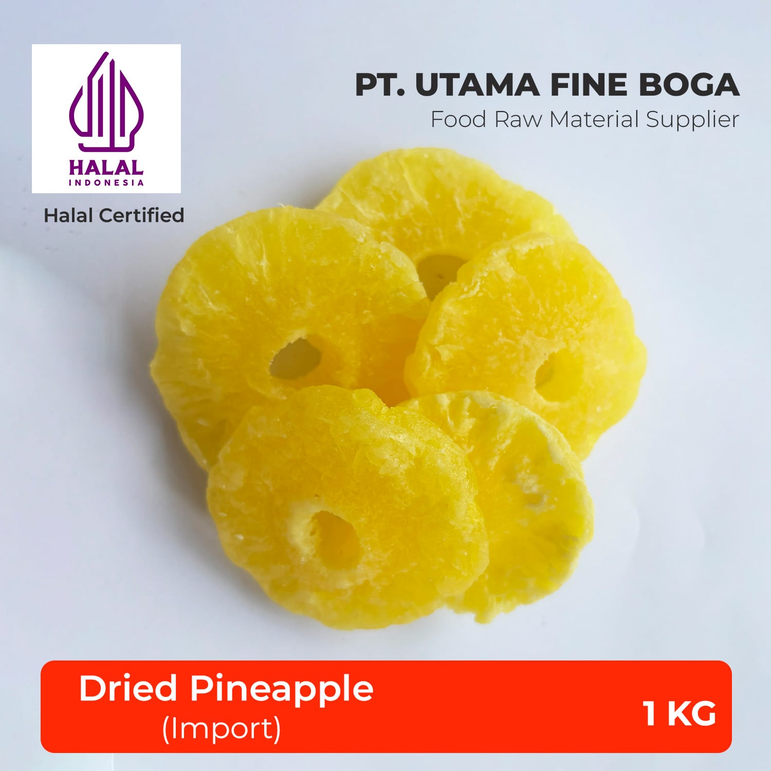 Buah Nanas Kering - Impor 1Kg
