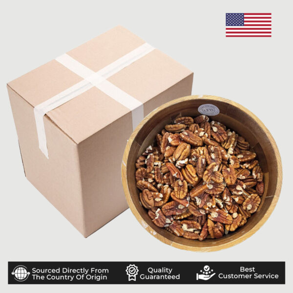 Kacang Pecan Kupas Mentah (USA) 1 Karton 13,6Kg