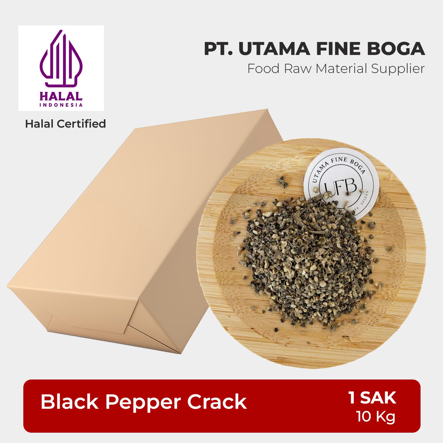 Biji Lada Hitam Kasar - 1 Sak 10Kg