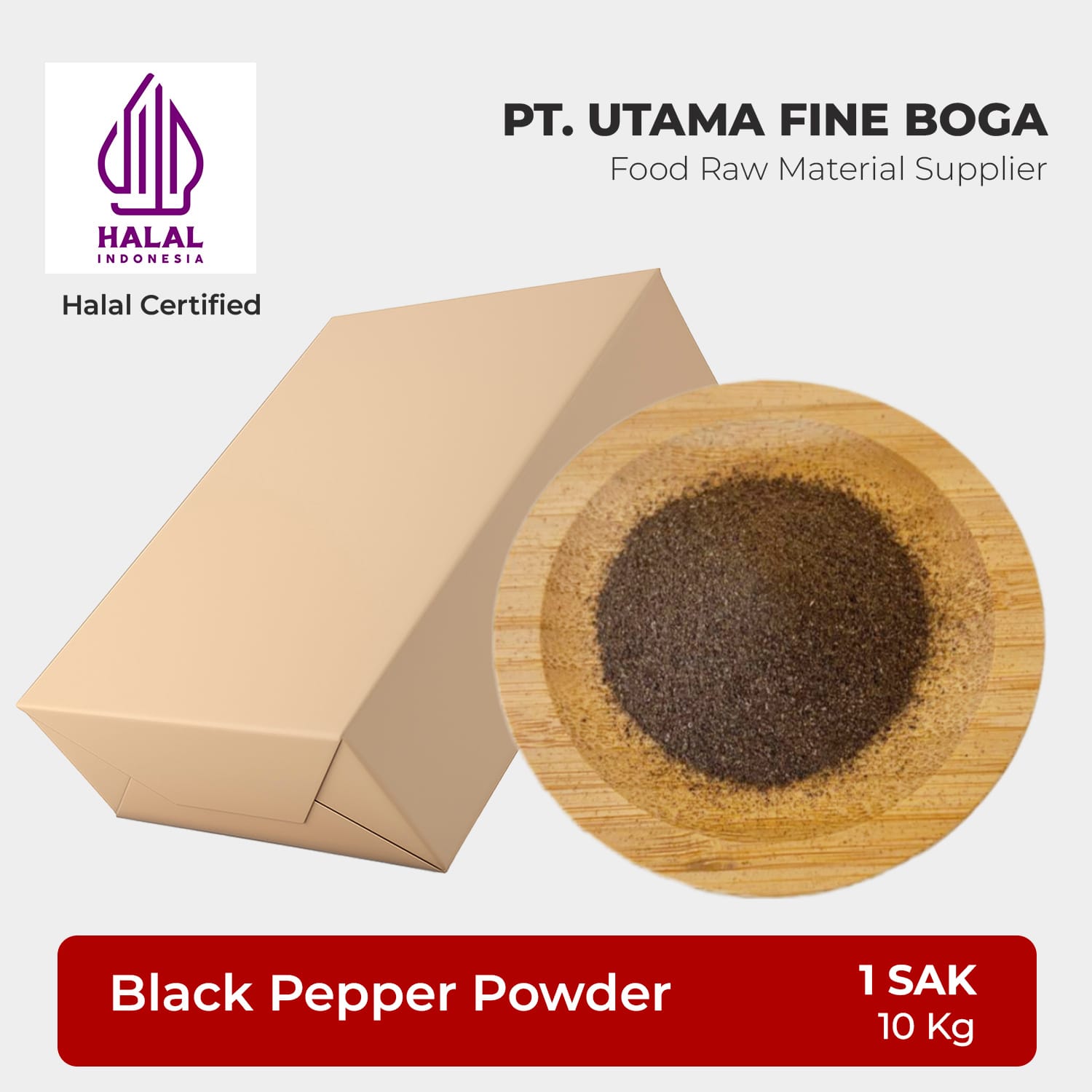 Bubuk Lada Hitam - 1 Sak 10Kg